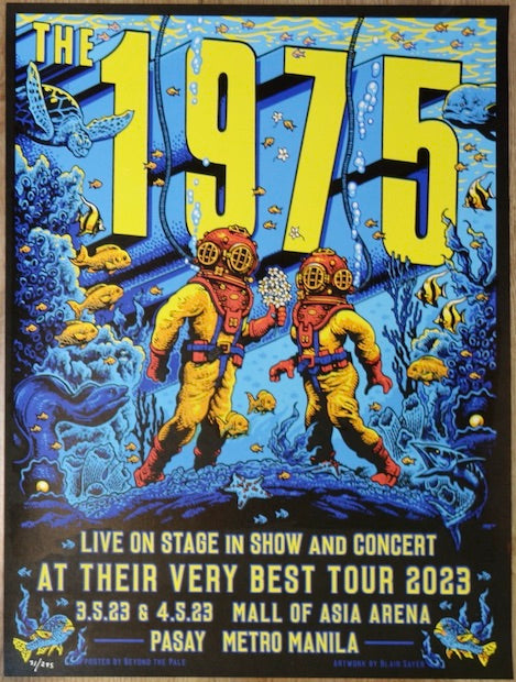 2023 The 1975 - Manila Silkscreen Concert Poster by Blair Sayer