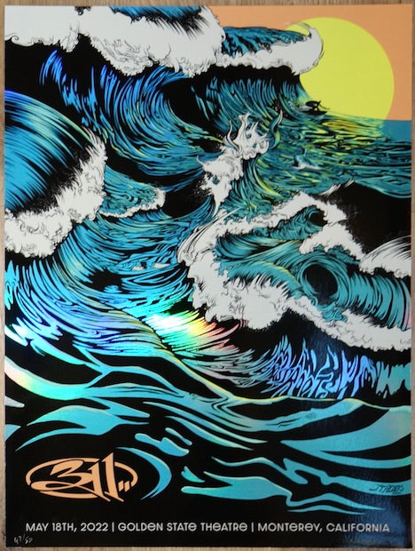 2022 311 - Monterey Foil Variant Concert Poster by Jay Alders