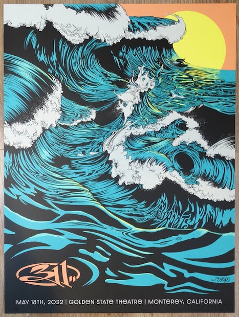 2022 311 - Monterey Silkscreen Concert Poster by Jay Alders