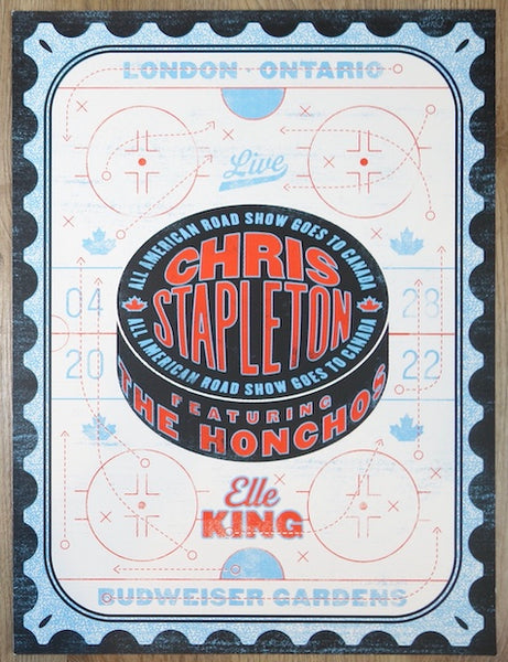 2022 Chris Stapleton - London ON Silkscreen Concert Poster by Jose