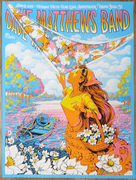 2024 Dave Matthews Band - Virginia Beach Silkscreen Concert Poster