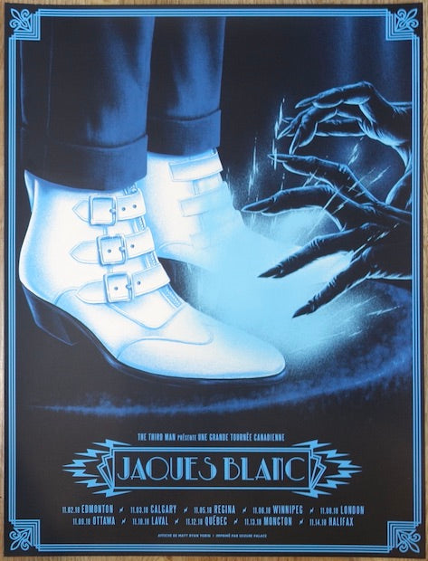 2018 Jack White - Canada Quebecois Variant Silkscreen Concert Poster by Matt Ryan Tobin