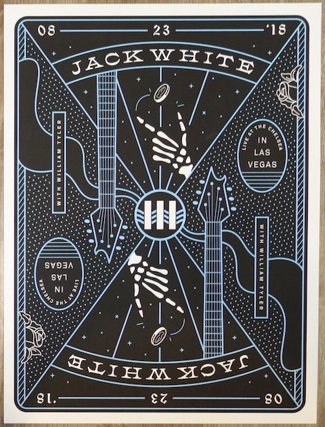 2018 Jack White - Las Vegas I Silkscreen Concert Poster by Matthew Jacobson