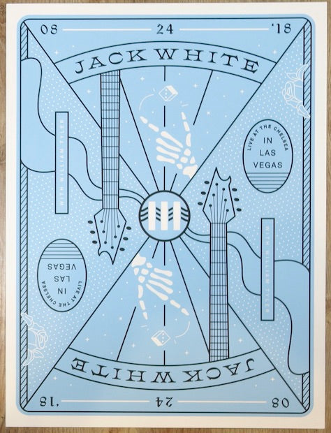2018 Jack White - Las Vegas II Silkscreen Concert Poster by Matthew Jacobson