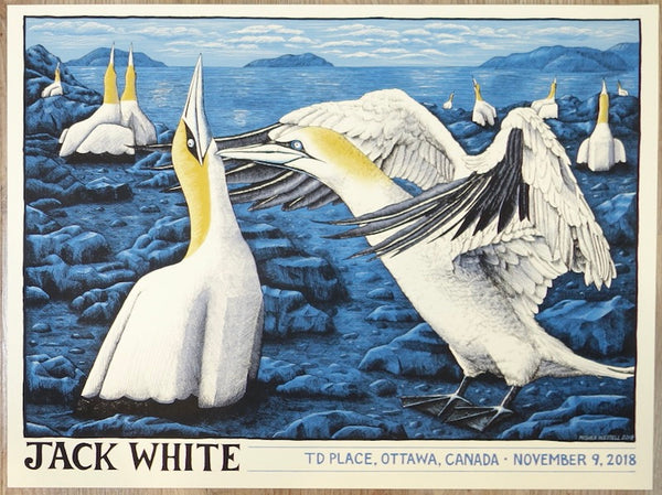 2018 Jack White - Ottawa Silkscreen Concert Poster by Mishka