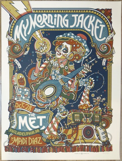 2023 My Morning Jacket - Philadelphia II Silkscreen Concert Poster by Guy Burwell