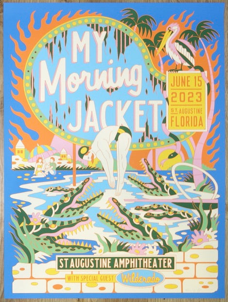2023 My Morning Jacket - St. Augustine Silkscreen Concert Poster by Joshua Noom
