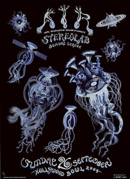 2004 Air w/ Stereolab - Hollywood Silkscreen Concert Poster by