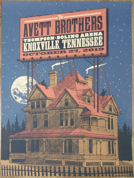 2019 The Avett Brothers - Knoxville Silkscreen Concert Poster by Status Serigraph