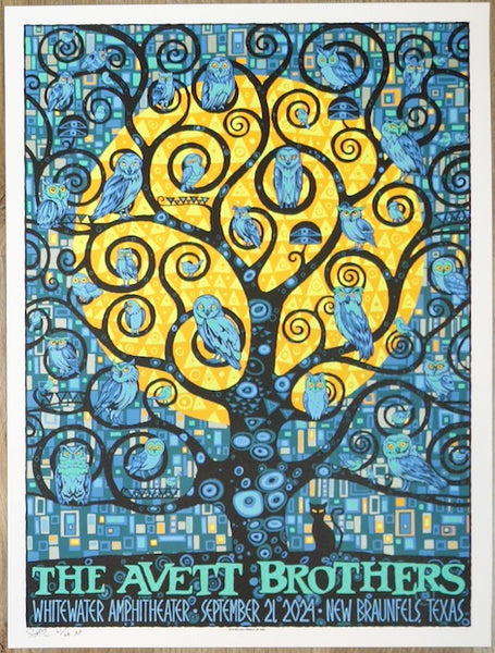 2024 The Avett Brothers - New Braunfels Silkscreen Concert Poster