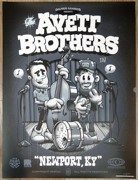 2025 The Avett Brothers - Newport Silkscreen Concert Poster by