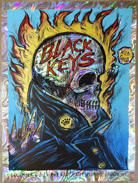 2023 The Black Keys - Milwaukee Foil Variant Concert Poster by Dan Grzeca