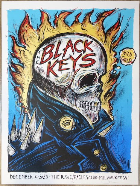 2023 The Black Keys - Milwaukee Silkscreen Concert Poster by Dan Grzeca
