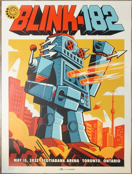 2023 Blink-182 - Toronto Silkscreen Concert Poster by Mark5