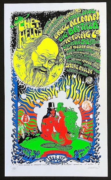 1994 Chet Helms Tribute - San Francisco Silkscreen Concert Poster by Emek