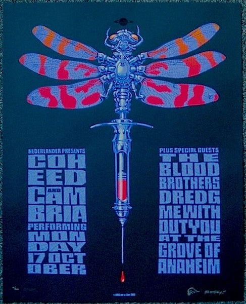 2005 Coheed and Cambria - Anaheim Silkscreen Concert Poster by