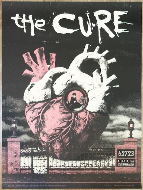 2023 The Cure - Atlanta I Silkscreen Concert Poster by Silent Giants