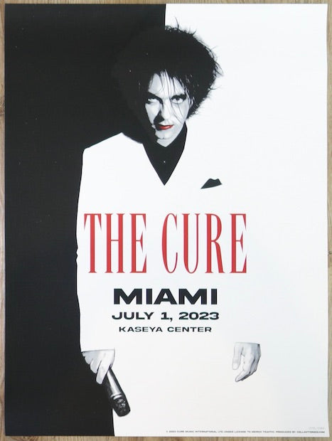 2023 The Cure - Miami Silkscreen Concert Poster by Yvan Quinet