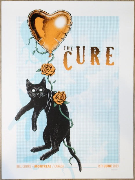 2023 The Cure - Montreal I Silkscreen Concert Poster by Paul Jackson