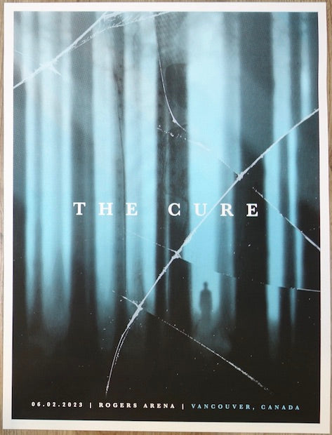 2023 The Cure - Vancouver Silkscreen Concert Poster by Simon Marchner
