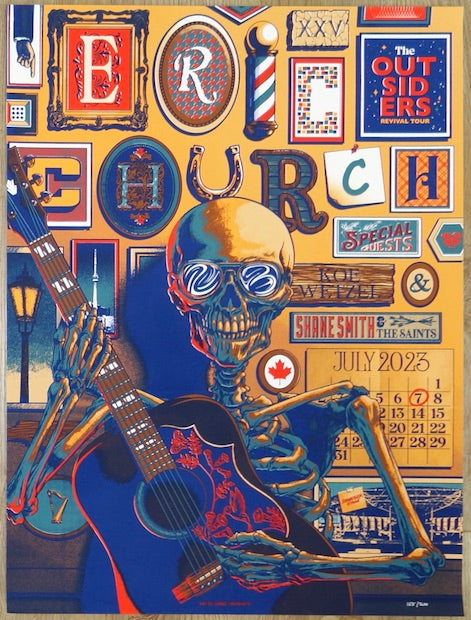 2023 Eric Church - Toronto II Silkscreen Concert Poster by Jared Yamahata