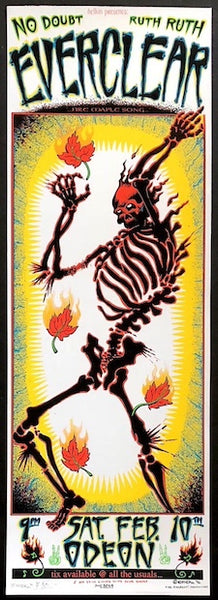 1996 Everclear w/ No Doubt - Cleveland Silkscreen Concert Poster