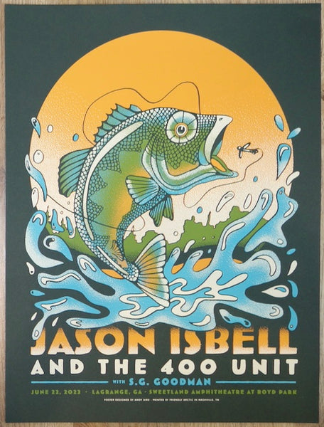 2023 Jason Isbell - LaGrange Silkscreen Concert Poster by Andy