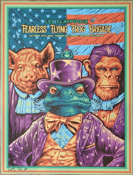 2023 Les Claypool - Denver Silkscreen Concert Poster by Todd