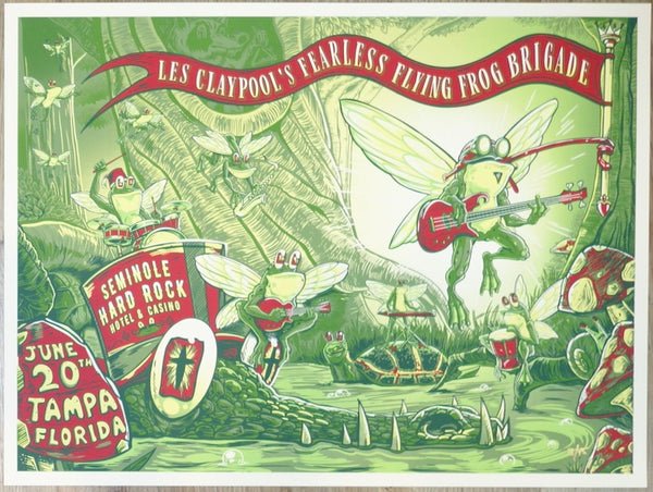2023 Les Claypool FFFB - Tampa Silkscreen Concert Poster by