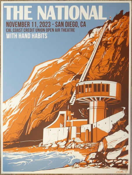 2023 The National - San Diego Silkscreen Concert Poster by Walker