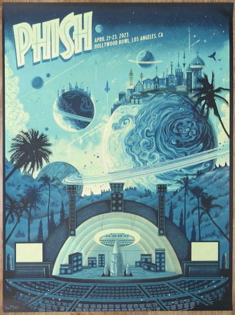 2023 Phish - Los Angeles Green Variant Concert Poster by Paul Kreizenbeck