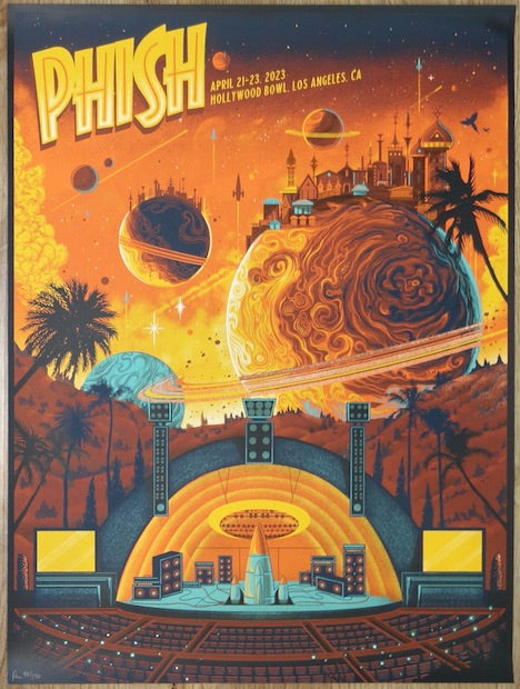 2023 Phish - Los Angeles Silkscreen Concert Poster by Paul Kreizenbeck
