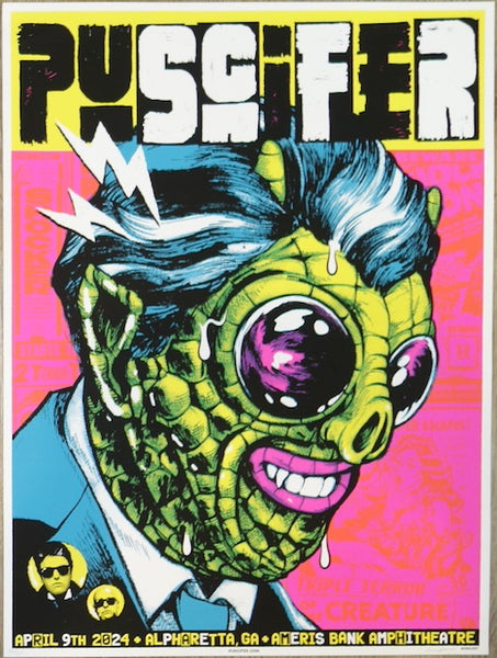 2024 Puscifer - Alpharetta Silkscreen Concert Poster by Ivan