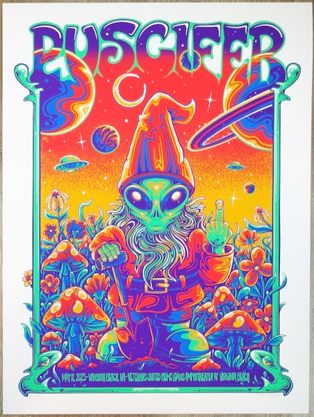 2025 Puscifer - Virginia Beach Silkscreen Concert Poster by Helen