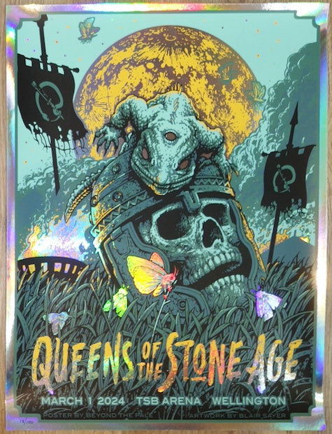 2024 Queens of the Stone Age - Wellington Foil Variant Concert Poster by Blair Sayer