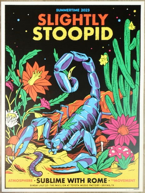 2023 Slightly Stoopid - Irving Silkscreen Concert Poster by Ivan Minsloff