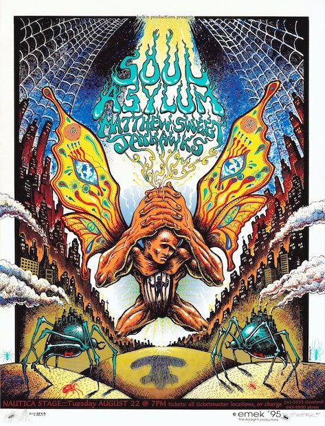 1995 Soul Asylum w/ Matthew Sweet - Cleveland Silkscreen Concert Poster by Emek