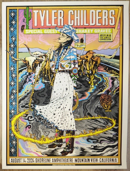 2024 Tyler Childers - Mountain View Silkscreen Concert Poster by
