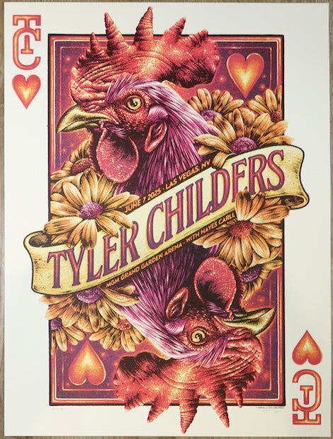 2025 Tyler Childers - Las Vegas Silkscreen Concert Poster by Twin Home Prints