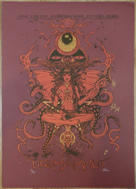 2009 Ufomammut - Roadburn Festival Silkscreen Concert Poster by Malleus