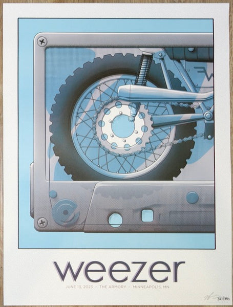 2023 Weezer - Minneapolis Silkscreen Concert Poster by Justin