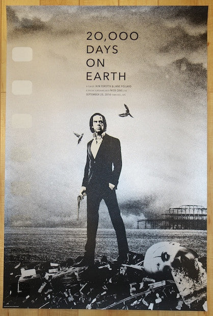 2014 "20,000 Days on Earth" - Nick Cave NYC II Silkscreen Poster Rob Jones