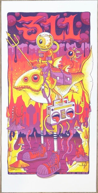 2021 311 - Waite Park Silkscreen Concert Poster by Jim Mazza