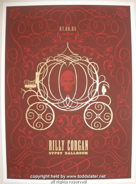 2005 Billy Corgan - Dallas Silkscreen Concert Poster by Todd Slater