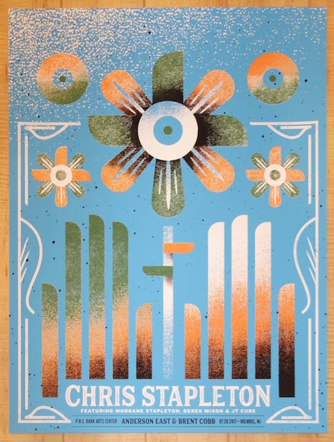 2017 Chris Stapleton - Holmdel Silkscreen Concert Poster by Jose Garcia