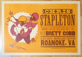 2017 Chris Stapleton - Roanoke Letterpress Concert Poster by Camp Nevernice