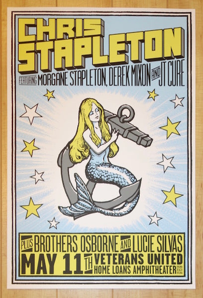 2017 Chris Stapleton - Virginia Beach Silkscreen Concert Poster by