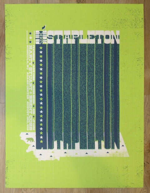 2018 Chris Stapleton - Missoula Silkscreen Concert Poster by Jose Garcia