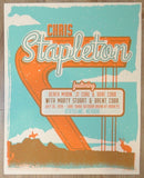 2018 Chris Stapleton - Stateline Silkscreen Concert Poster by Andy Vastagh