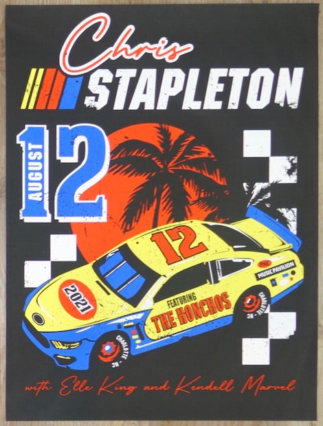 2021 Chris Stapleton - Charlotte Silkscreen Concert Poster by Nick Van Berkum